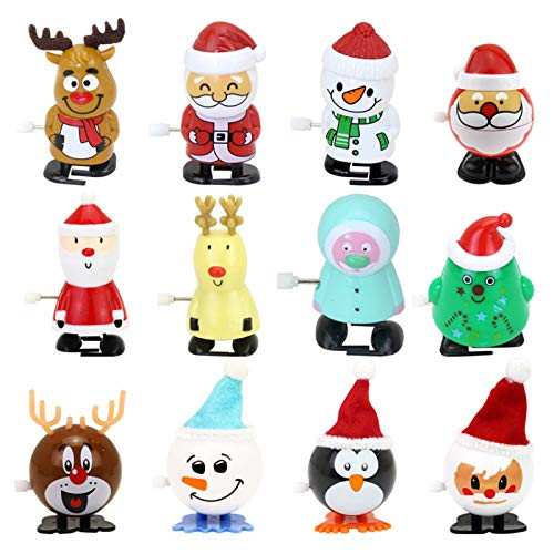 Gxhong Christmas Wind-up Toys 12 Pcs Penguin Santa Reindeer Elk Plastic Mini Novelty Jumping Toys, Kids Assorted Clockwork Toys Assortment for Christmas Party Favors Goody Bag Filler Gxhong Christmas Wind-up Toys 12 Pcs Penguin Santa Reindeer Elk Plastic Mini Novelty Jumping Toys, Kids Assorted Clockwork Toys Assortment for Christmas Party Favors Goody Bag Filler