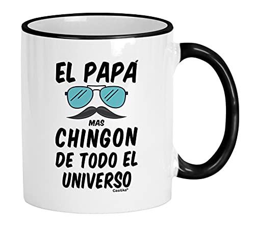 Casitika Mexican Dad Gifts. Idea De Regalos Para Papá. El Papa Mas Chingon Del Universo 11 Oz Mug. Tazas Para El Dia Del Padre.