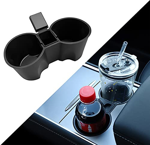 Boxyouping Center Console Cup Holder for Tesla Model 3 Model Y, Shockproof Leakproof Drinks Silicone Cup Holder Tesla Model 3 Model Y Accessories
