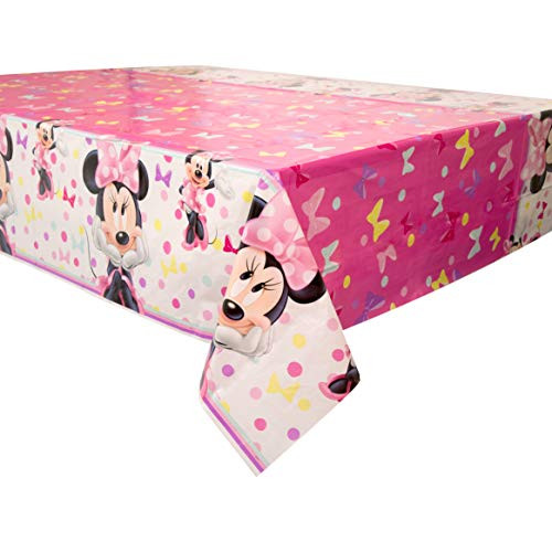 Minnie Bowtique Plastic Party Table Cover, 54" x 84"