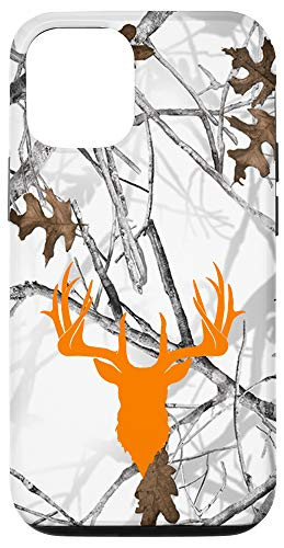 iPhone 12/12 Pro Deer Hunting Orange White Snow Tree Camo Camouflage Case