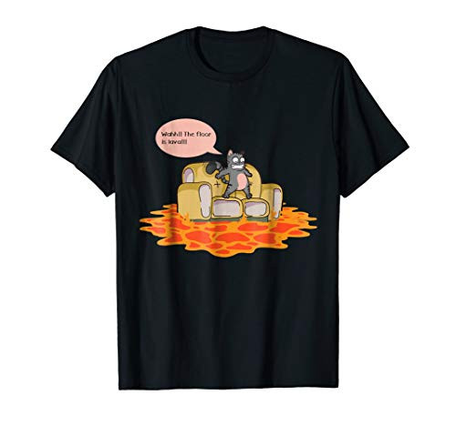 Floor Is Lava T Shirt Funny Cat The Floor Is Lava Shirt