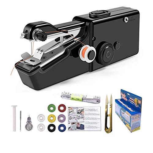 Handheld Sewing Machine, Mini Portable Handy Sewing Machine, Electric Handheld Sewing Machine Quick Handy Stitch Fabric Clothing Kids Cloth Cutains Pet Clothes DIY Home/Travel Use-Black- Handheld Sewing Machine, Mini Portable Handy Sewing Machine, Electric Handheld Sewing Machine Quick Handy Stitch Fabric Clothing Kids Cloth Cutains Pet Clothes DIY Home/Travel Use-Black-