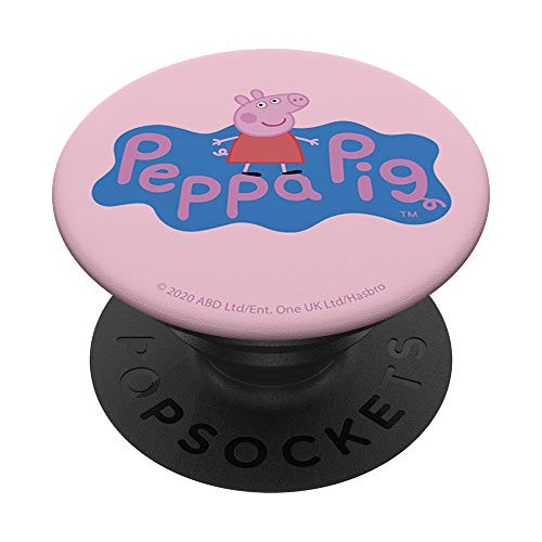 Peppa Pig Logo Portrait PopSockets PopGrip: Swappable Grip for Phones  and  Tablets