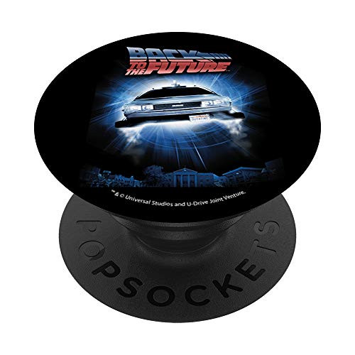 Back To The Future Flying Car Blue Portal PopSockets PopGrip: Swappable Grip for Phones  and  Tablets