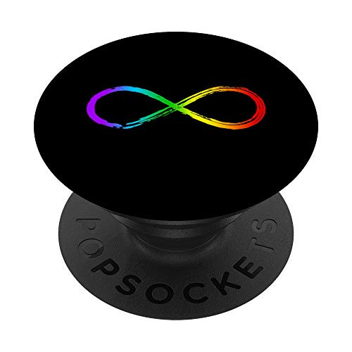 Infinity Symbol 8 LGBT Gay Pride Rainbow Math Eternity PopSockets PopGrip: Swappable Grip for Phones  and  Tablets