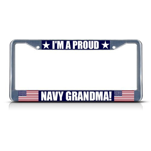 Fastasticdeals I'm A Proud Navy Grandma License Plate Frame Tag Holder Cover Fastasticdeals I'm A Proud Navy Grandma License Plate Frame Tag Holder Cover