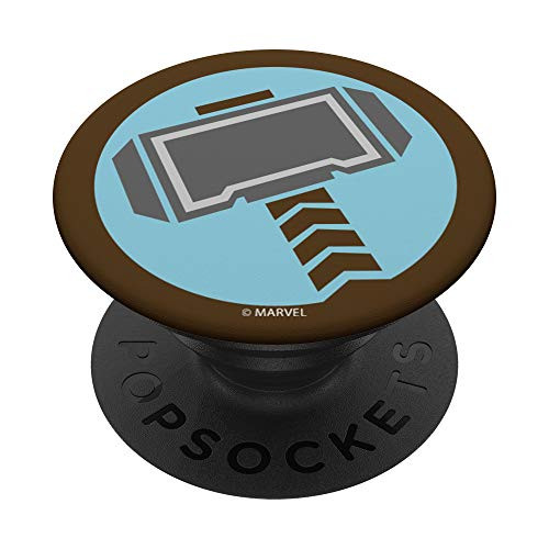 Marvel Thor Hammer Simple Icon PopSockets PopGrip: Swappable Grip for Phones  and  Tablets