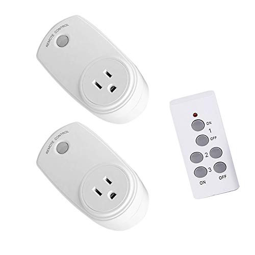Yuanbbo Remote Control Outlet Kit Wireless Light Switch Energy Saving Easy-operated for Household Appliances Lighting and Electrical Equipment -1Pack- Yuanbbo Remote Control Outlet Kit Wireless Light Switch Energy Saving Easy-operated for Household Appliances Lighting and Electrical Equipment -1Pack-