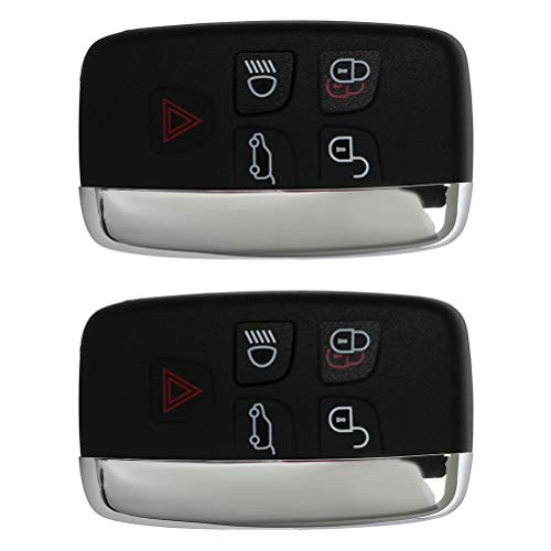 OCPTY 2 PCS Flip Key Entry Remote Control uncut Key Fob-Shell Case- Replacement for Land Rover Range Rover Sport LR2 LR4 Evoque 2012 2013 2014 2015 2016 2017 KOBJTF10A LR078921 LR050787