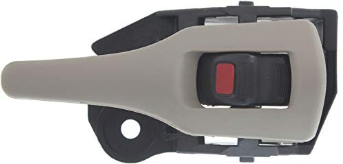 Evan-Fischer Interior Front Door Handle Compatible with 2009-2013 Toyota Corolla Black/Beige Plastic --Rear- Passenger Side