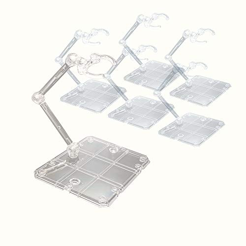 Action Figure Stand, Transparent Assembly Action Figure Display Holder Base Sturdy Base Clear Doll Model Support Stand for 6 inch Action Figures Figure Model Toy -6 Pcs-