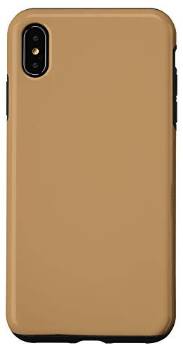 iPhone XS Max Camel Brown Plain Solid Color Case