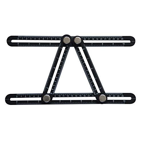 US Seller Universal Angularizer Template Tool | Adjustable Aluminum Alloy Multi Angle Measuring Ruler | Professional Any Angle Multi Function Ruler Set