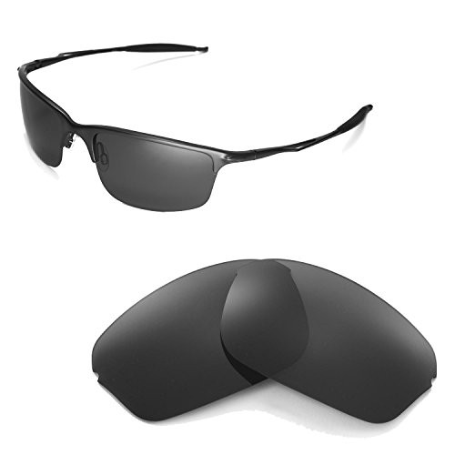 Walleva Replacement Lenses for Oakley Half Wire 2.0 Sunglasses -Multiple Options Available -Black-