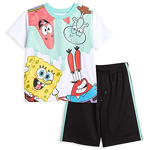 Nickelodeon Spongebob Squarepants Big Boys T-Shirt  and  Shorts Set - 7-8 White/Black