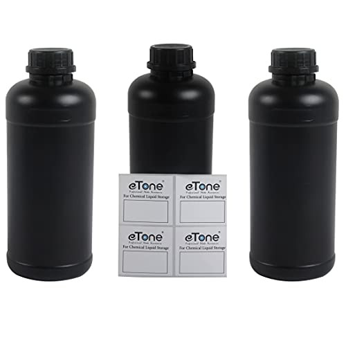 3X 1000ml Round Container Darkroom Chemical Storage Bottles Film Photo Developing Processing Equipment 1L