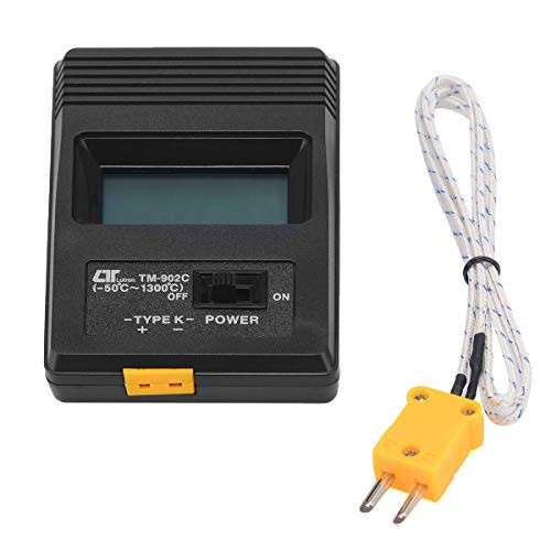 DORATA - TM-902C K Type Digital Display Thermometer Temperature Instruments Meter Single Input with Thermocouple Probe Measure Tool