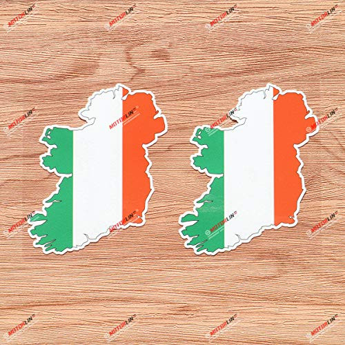 Ireland Irish Flag Map Outline Vinyl Decal Sticker- 2 Pack Glossy, 4 Inches - for Car Boat Laptop Cup Ireland Irish Flag Map Outline Vinyl Decal Sticker- 2 Pack Glossy, 4 Inches - for Car Boat Laptop Cup