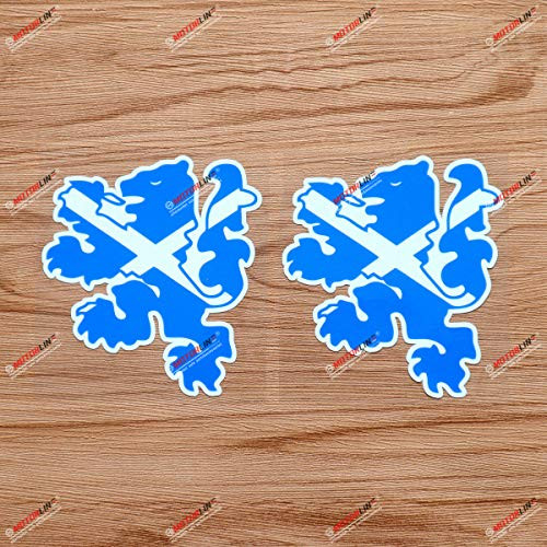 Scottish Lion Rampant Scotland Flag Blue Saltire Decal Sticker Vinyl - 2 Pack Glossy, 4 Inches - for Car Boat Laptop Cup 06080 Scottish Lion Rampant Scotland Flag Blue Saltire Decal Sticker Vinyl - 2 Pack Glossy, 4 Inches - for Car Boat Laptop Cup 06080