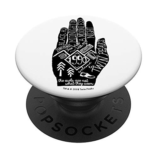 Twin Peaks Mystery Hand Black As Midnight On A Moonless Nigh PopSockets Grip and Stand for Phones and Tablets