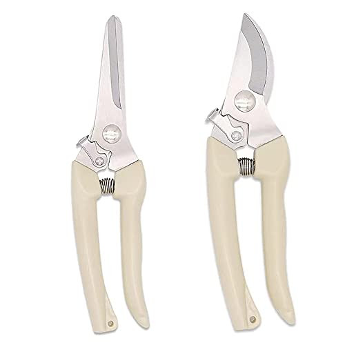 HZXSDEG 2 Pack Garden Shears Set, Garden Scissors, Gardening Shears, Clippers, Bypass Pruners, Garden Shears Pruning, Pruning Scissors, Garden Tools, Garden Supplies HZXSDEG 2 Pack Garden Shears Set, Garden Scissors, Gardening Shears, Clippers, Bypass Pruners, Garden Shears Pruning, Pruning Scissors, Garden Tools, Garden Supplies