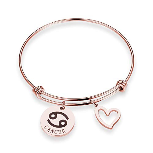 Zodiac Bracelet 12 Constellation Bracelets Jewelry Horoscope Bracelet CZ Star Sign Jewelry Gift Birthday Christmas Day Gift -BR-Cancer- Zodiac Bracelet 12 Constellation Bracelets Jewelry Horoscope Bracelet CZ Star Sign Jewelry Gift Birthday Christmas Day Gift -BR-Cancer-