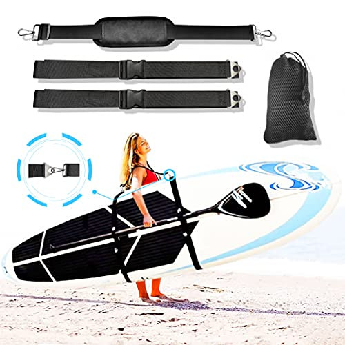 KIAPIDO Paddle Board Accessories,Paddle SUP Board Strap Carry Strap for Women Man,Shoulder Carrier Strap for Paddleboard Longboard Surfboard Kayak Canoe,Adjustable Length Heavy-Duty Storage Sling