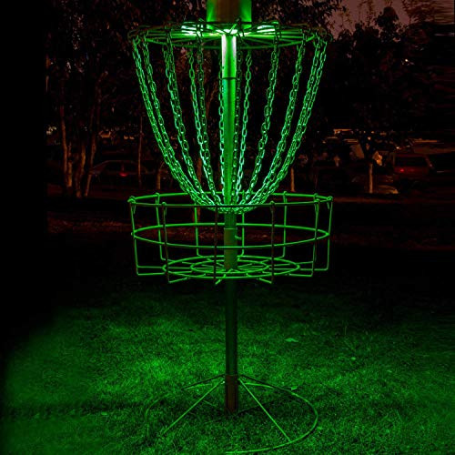 Set of 2 LED Lights for Flying Disc Golf Basket, Waterproof, Remote Control, Remote Controlled and velcroes to Attach (Basket Not Included)