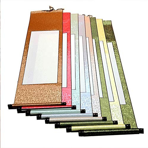 Chinese Xuan Paper Art Wall Scrolls for Sumie and Calligraphy-Silk Scroll Painting Song (Yellow)