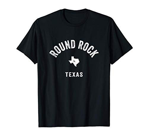 Round Rock Texas TX Vintage 70s Athletic Sports Design T-Shirt