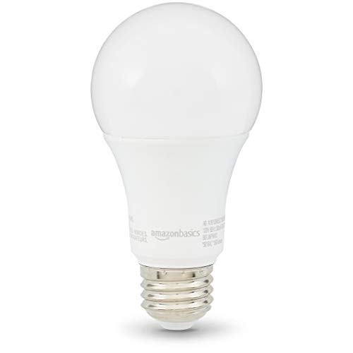 AmazonBasics 100W Equivalent, Soft White, Non-Dimmable, 10,000 Hour Lifetime, A19 LED Light Bulb | 6-Pack