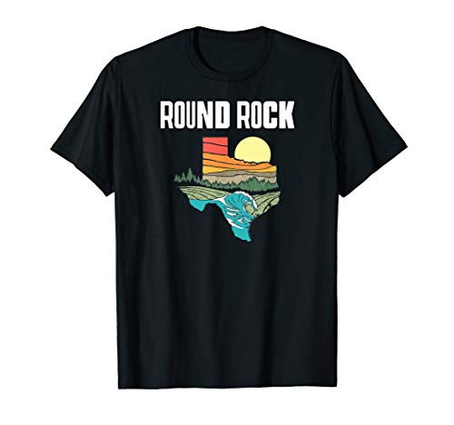 Round Rock Texas Outdoors Vintage Nature Retro Graphic T-Shirt
