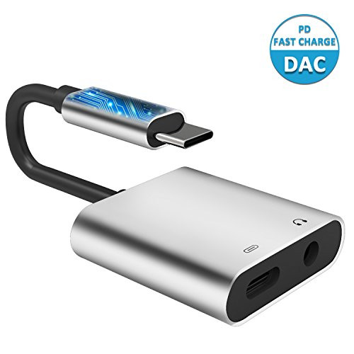 2 in 1 USB-C to 3.5mm Audio Jack with Charger Port, DISDIM Type C Fast Charging Splitter Cable with 3.5mm Headphone Aux Adapter for Google Pixel 2 / XL, HTC, Huawei, LG, Essential PH-1,Xiaomi and More 2 in 1 USB-C to 3.5mm Audio Jack with Charger Port, DISDIM Type C Fast Charging Splitter Cable with 3.5mm Headphone Aux Adapter for Google Pixel 2 / XL, HTC, Huawei, LG, Essential PH-1,Xiaomi and More