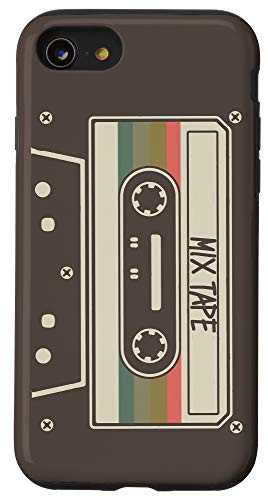 iPhone SE -2020- / 7 / 8 Cassette Tape Retro 80s 90s 70s Cream Brown Vintage Mix Tape Case