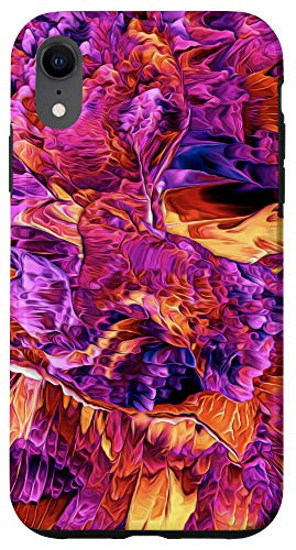 iPhone XR Yellow Orange Red Blue Purple Pink Pattern AEH037 Case