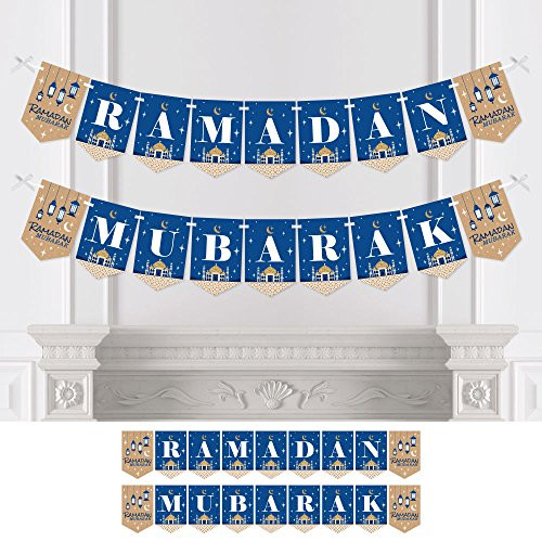 Big Dot of Happiness Ramadan Mubarak - Bunting Banner - Party Decorations - Ramadan Mubarak