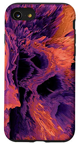 iPhone SE -2020- / 7 / 8 Orange Red Yellow Purple Blue Pattern AEH185 Case