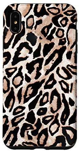 iPhone XS Max Brown Black Safari Animal Print Pattern AEH541 Case