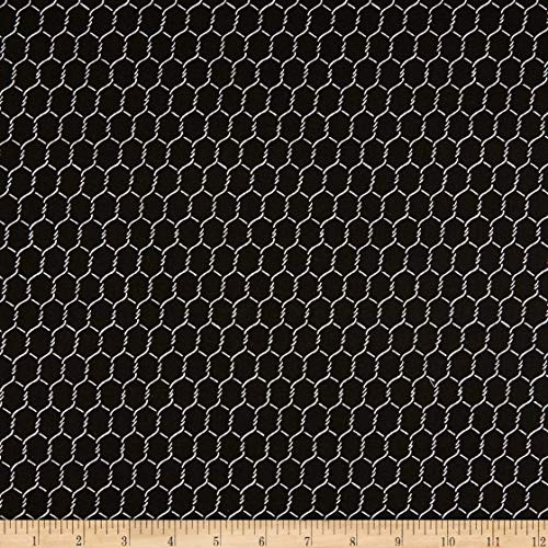 Whistler Studios 108'' Quilt Back Chicken Wire Black Fabric by the Yard