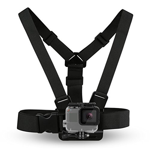 Gopro Chest Mount Harness Strap,Black Fusion J-Hook,Fully Adjustable Strap Size