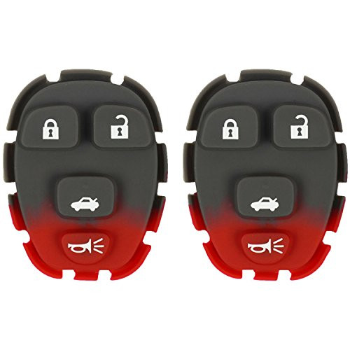qualitykeylessplus Two Replacement 4 Button Rubber Pads for Remotes with FCC ID KOBGT04A Free KEYTAG