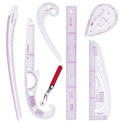 YOUSIKE Ruler, Template Ruler, 7pcs/Set Tailor Comma Curve Grading Ruler Measure Sewing Dressmaking Yardstick Drawing Template Patchwork Tool