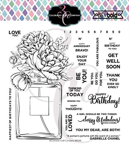 COLORADO CRAFT COMPANY Colorado Clear Stamp BQ, Perfume Bouquet-Big  and  Bold