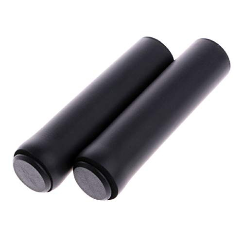 Bike Handlebar Grips, Non-Slip Silicone Rubber Bicycle Handle Grip, Mountain Bike Grips, Bike Hand Grip for Scooter Cruiser Urban Bike Tricycle Wheel Chair MTB BMX Foldable Bicycle Black