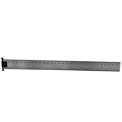 Hook ruler | 12 Inch Hooked Metal Ruler | Standard and Metric Measurements | Crafting | Woodworking | Scrap-booking | Design layout | picture spacing |By TOFL (1-12 Inch)