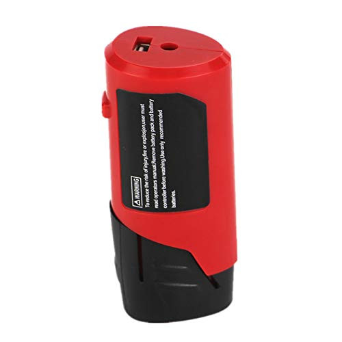 EKDJKK Adapter Red Tools Safe Power Source USB for Milwaukee Lithium Battery 12V M12-Red-