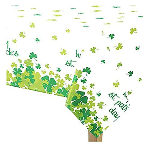 Rimi Hanger Carnival Shamrock Plastic Table Cover 1.37 X 2.13 M Party Tableware Accessories Shamrock Tablecover One Size