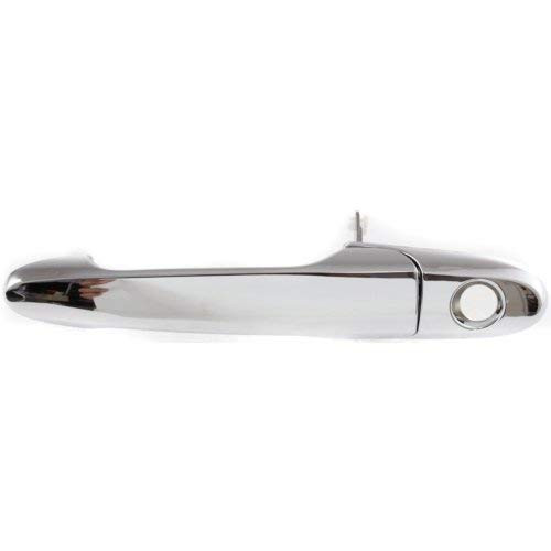 Evan-Fischer Door Handle for 2010 Buick Lucerne CXL Special Edition Front Left Side Exterior Plastic Chrome w/Keyhole