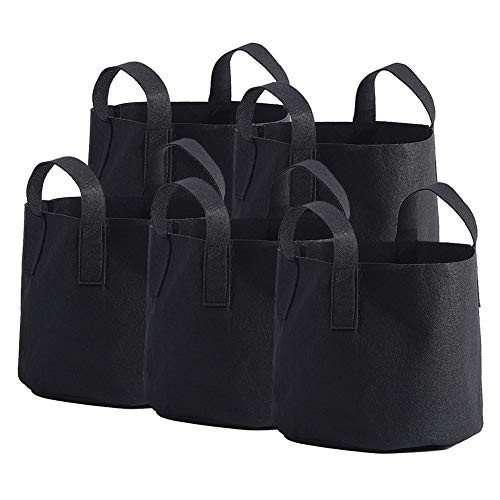 Aeration Planting Pot, 7Gallon/10Gallon Round Planting Grow Bags Aeration Fabric Pots with Handles Garden Potato Vegetable Flower Root Container Bonsai Pot -5Pack-7GAL- Aeration Planting Pot, 7Gallon/10Gallon Round Planting Grow Bags Aeration Fabric Pots with Handles Garden Potato Vegetable Flower Root Container Bonsai Pot -5Pack-7GAL-